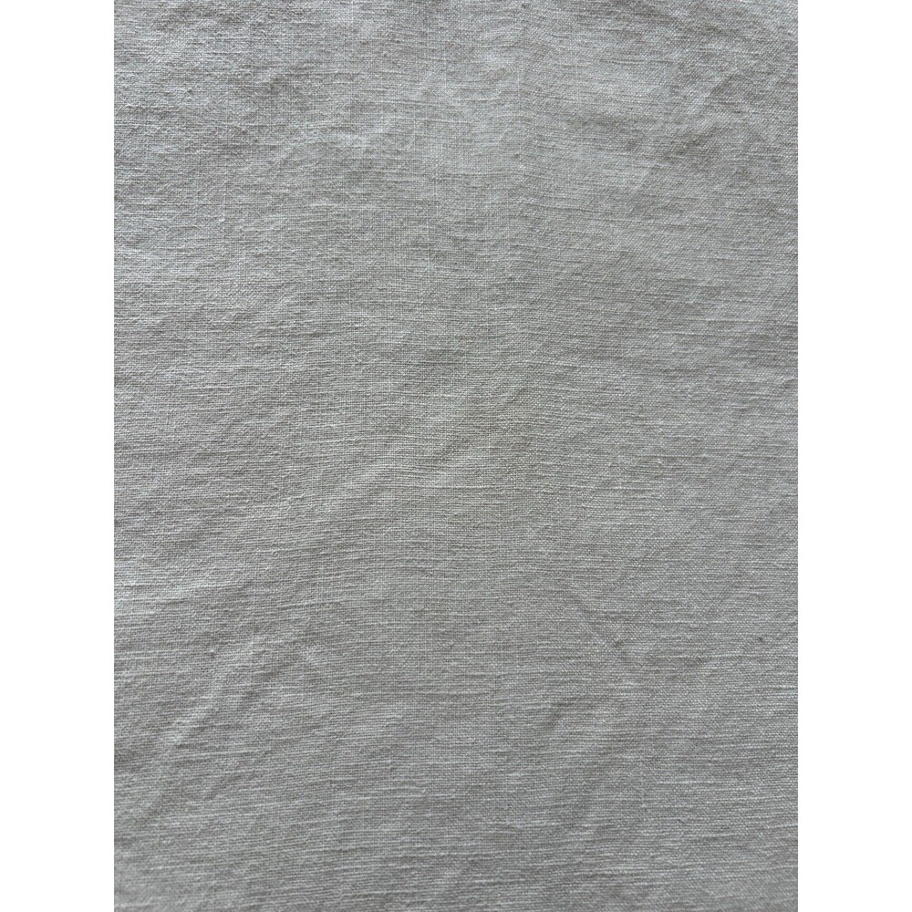 Vintage Linen Blend Midi Dress Womens Medium Neutral Beige Minimalist Relaxed Fi - Picture 11 of 12